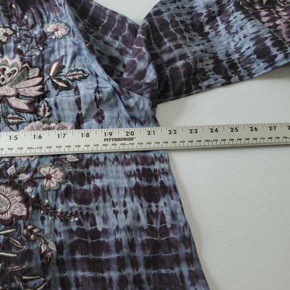Love Kyla Tunic Top Womens Large Embroidered Boho Floral Blouse India - Picture 7 of 10